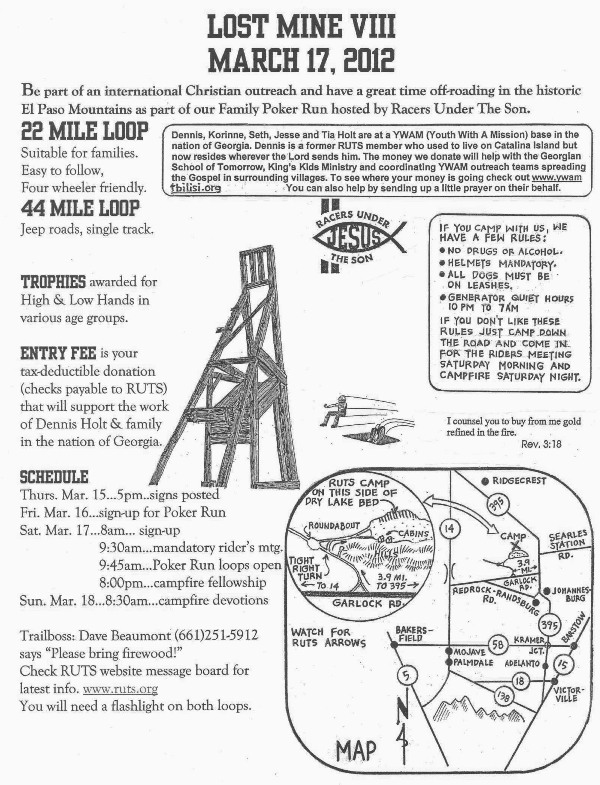 8th Annual RUTS Lost Mine Poker Run